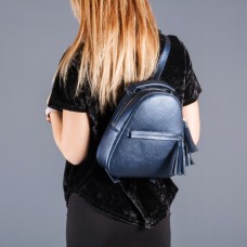 Рюкзак кожаный женский LL №901188 blue