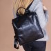Кожаный рюкзак женский №902395 черный