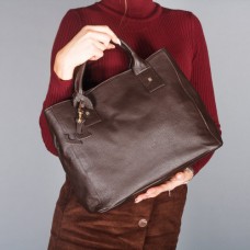Кожаная женская сумка LL №902442 коричневый
