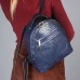 Рюкзак кожаный женский №902458 синий