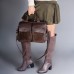 Замшевая женская сумка №902536 коричневый