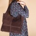 Замшевая женская сумка №902584 коричневый