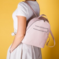 Женский кожаный рюкзак LL №902618 розовый