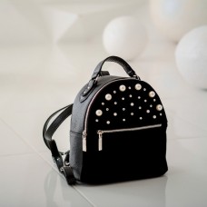 Замшевый женский рюкзак LL №90600 black