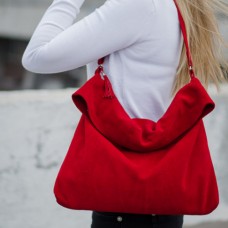 Женская сумка замшевая LL №91055 red
