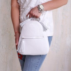 Кожаный рюкзак женский LL №91831 white
