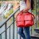 Женская сумка из натуральной кожи LL №91881 red