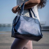Женская кожаная сумка LL №91959 blue
