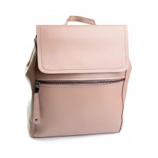 Кожаный женский рюкзак с клапаном №1005 Pink