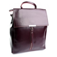 Женский кожаный рюкзак с клапаном Parse 373 W.Red