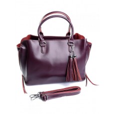 Женская кожаная сумка №8132 бордовый