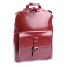 Рюкзак кожаный женский №830HK красный