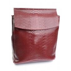 Кожаный женский рюкзак Parse №8504-4 Красный