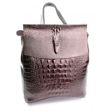 Кожаный женский рюкзак №8504-7 Коричневый