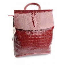 Рюкзак женский кожаный №8504-7 Красный