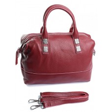 Кожаная сумка женская №8790-9 Темно-красный