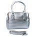 Женская кожаная сумка №9001G Серебро