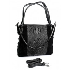 Замшевая сумка женская №992 Черный