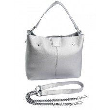 Женская кожаная сумка №A-1257-208 Серебро