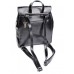 Кожаный  рюкзак с комбинацией замши №B6056 Черный