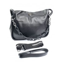 Мягкая кожаная сумка женская M-bag XG-207 Black
