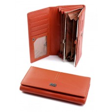 Женский кошелек из натуральной кожи №A0001-C оранжевый