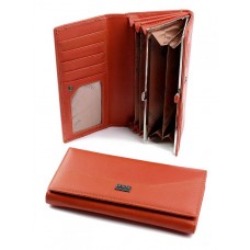 Женский кошелек кожаный №A0001-G оранжевый
