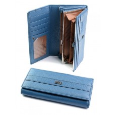 Кожаный женский кошелек №A0001-H синий