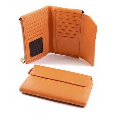 Кожаный кошелек женский №A176-9920-11 Оранжевый