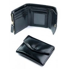 Кожаный женский кошелек WCash №D-6050 Черный