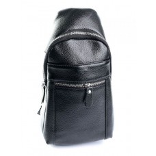 Кожаная мужская сумка через плечо №5425 Черный