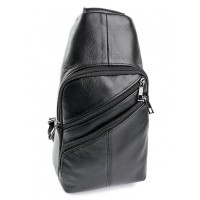 Кожаная сумка мужская BagMan №682 черный