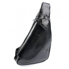 Кожаная мужская сумка-кобура №696 черный