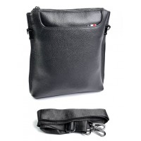 Кожаная сумка-планшет мужская BagMan SL-8868 Black