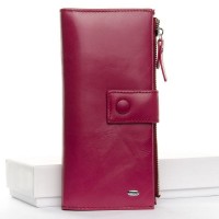 Женский кошелек кожаный Dr. Bond №WMB-1 purple-red