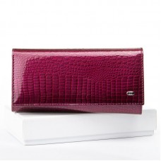 Кожаный кошелек женский ST №W501 purple-red