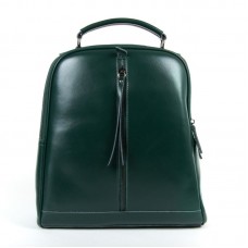 Кожаный рюкзак женский на молнии Alex Rai 8694-3 green