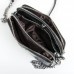 Женский кожаный клатч с металлической цепочкой Alex Rai 8701 black