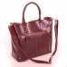Большая кожаная женская сумка  Alex Rai 8713-12 wine-red