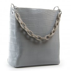 Женская сумка натуральная кожа ALEX RAI 9704 grey