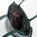 Сумка с длинными ручками женская кожаная Alex Rai J003 dark-green