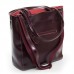 Женская сумка-шоппер кожаная Alex Rai J003 wine-red
